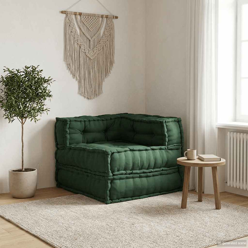 Unitatea de sofa modulară verde 70x70x54 țesătură
