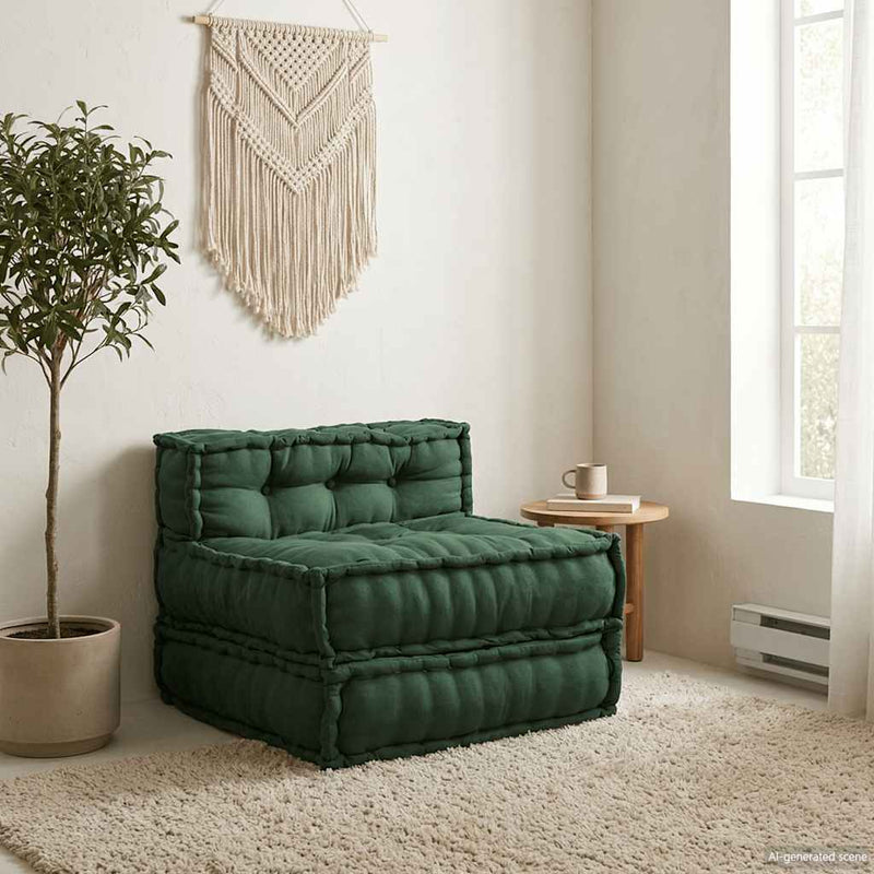 Unitatea de sofa modulară verde 70x70x54 țesătură