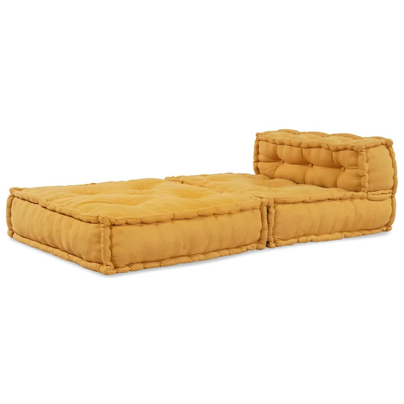 Unitatea de sofa modulară galben 70x70x54 țesătură