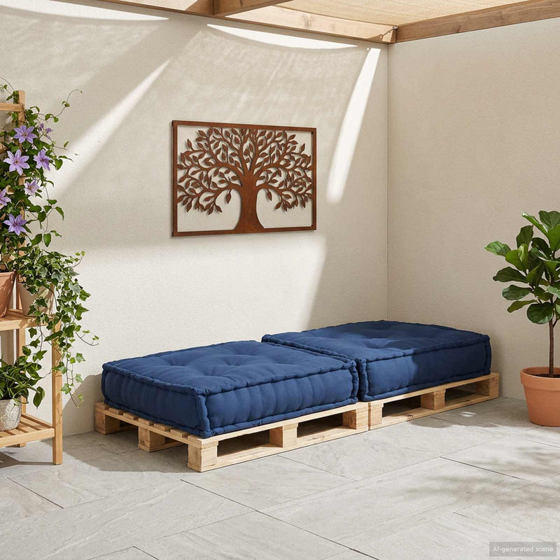 Unitate de canapea modulară Țesătură Indigo 70 x 70 x 36 cm