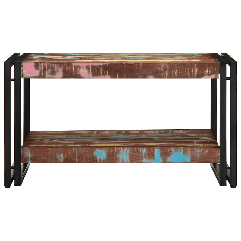Masuta de cafea multicolora 70x50x38 cm lemn masiv recuperat