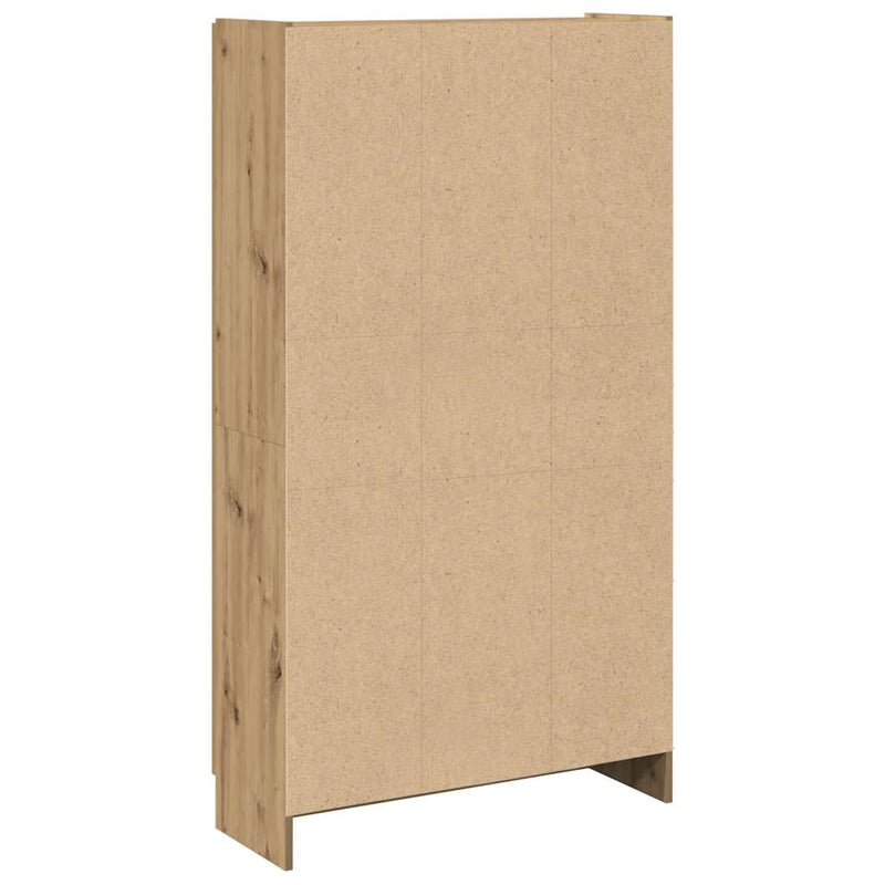 Bufet înalt, stejar artizanal, 82,5x30,5x150 cm, lemn stratificat
