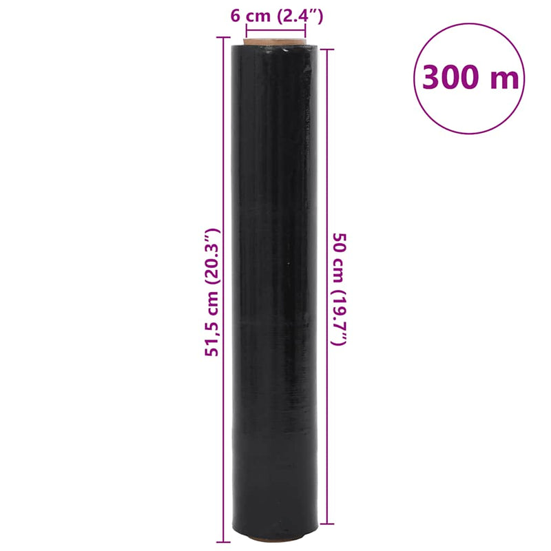 Film extensibil 2 buc Negru 20 μm 50 cm x 300 m