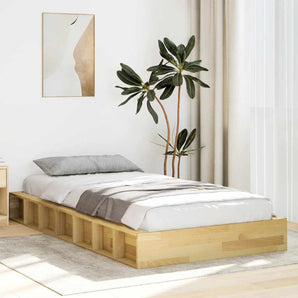 Cadru pat fără saltea 90x200 cm lemn masiv de stejar