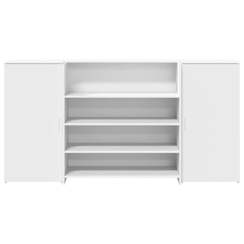 Birou de recepție, alb, 200x50x103,5 cm, lemn stratificat