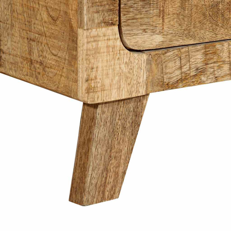Noptiera 2 buc 40x32x46 cm Lemn masiv Mango brut