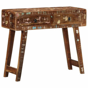 Masă consolă, 90x32x75 cm, lemn masiv recuperat