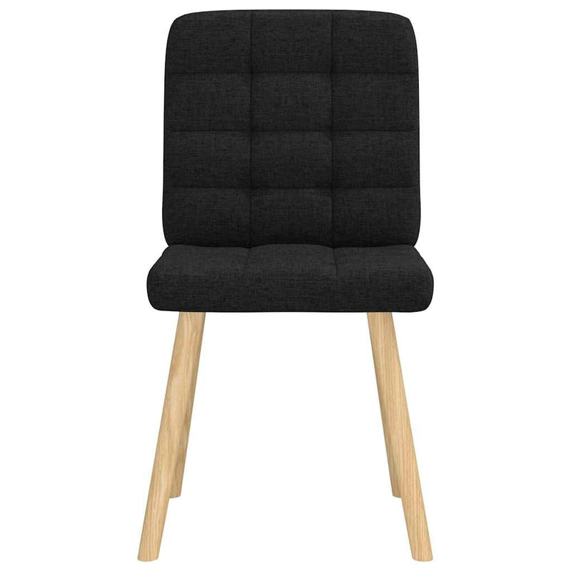 Scaune de bucătărie, 2 buc. negru, textil