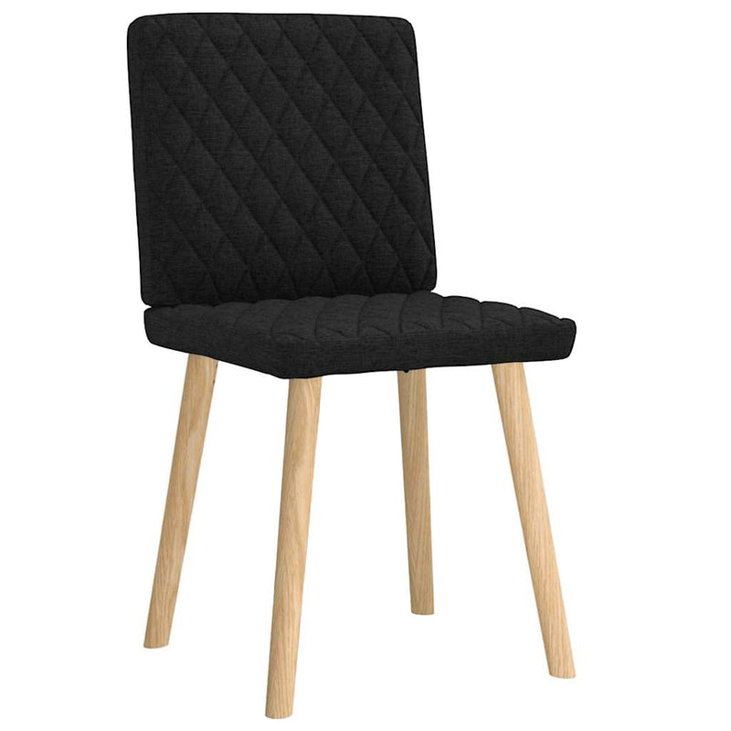 Scaune de bucătărie, 2 buc. negru, textil
