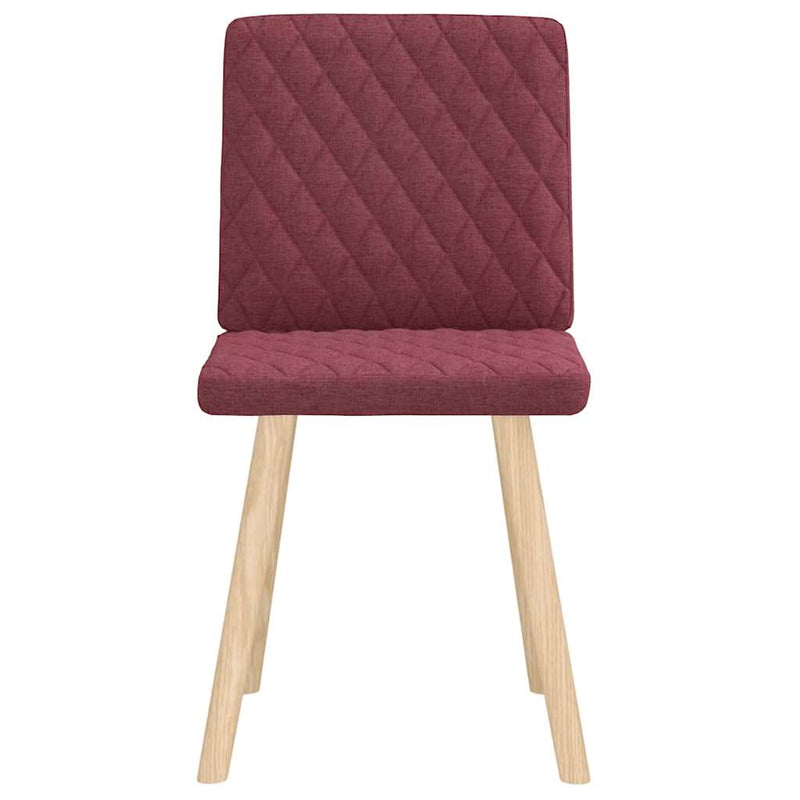 Scaune de bucătărie, 2 buc., roșu vin, material textil