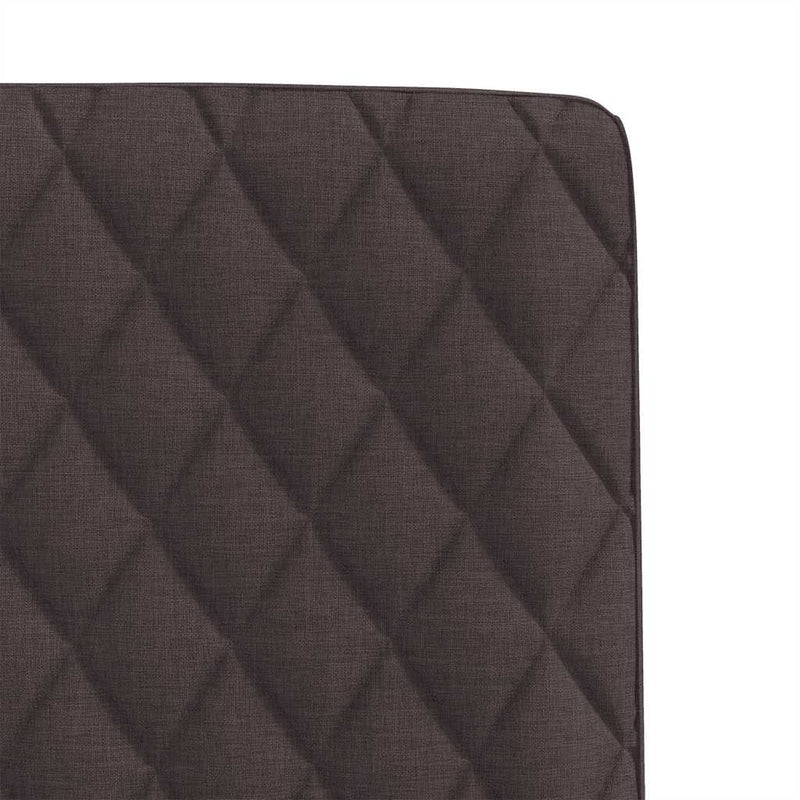 Scaune de masă, 2 buc., maro închis, material textil