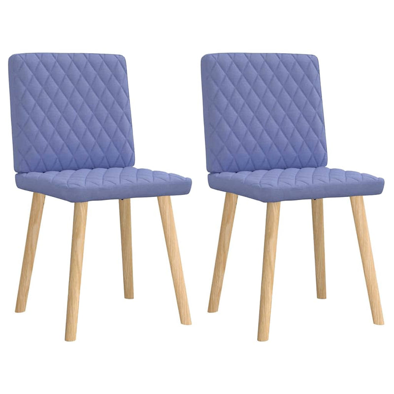 Scaune de sufragerie 2 buc țesătură Jeans Blue