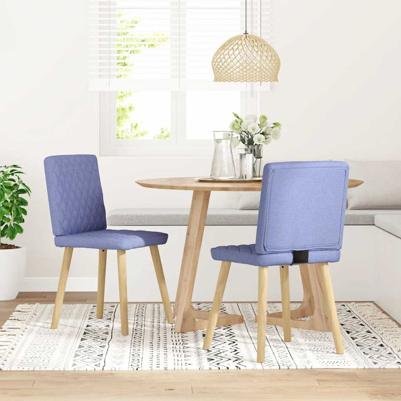 Scaune de sufragerie 2 buc țesătură Jeans Blue