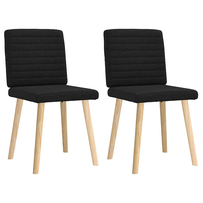 Scaune de bucătărie, 2 buc. negru, textil