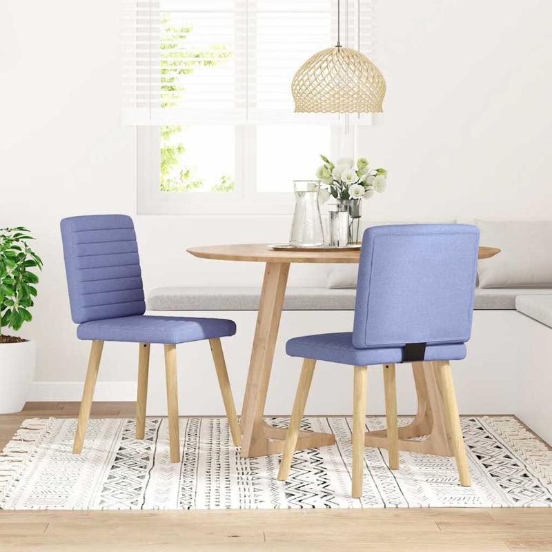 Scaune de sufragerie 2 buc țesătură Jeans Blue