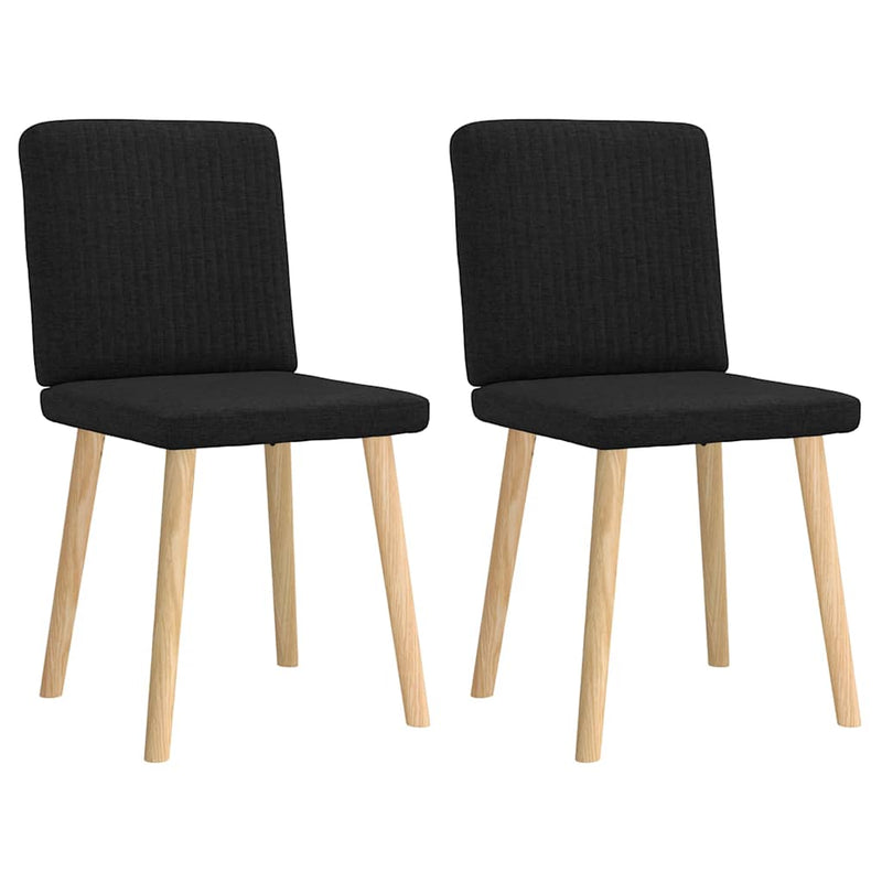 Scaune de bucătărie, 2 buc. negru, textil