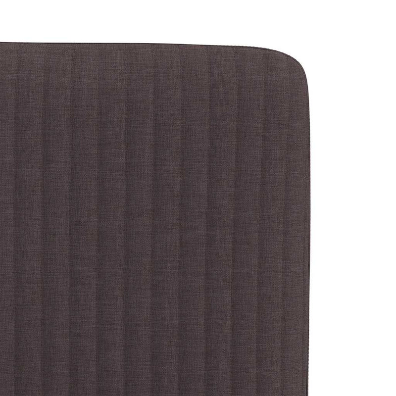 Scaune de masă, 2 buc., maro închis, material textil