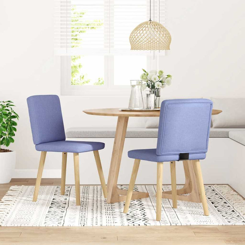 Scaune de sufragerie 2 buc țesătură Jeans Blue