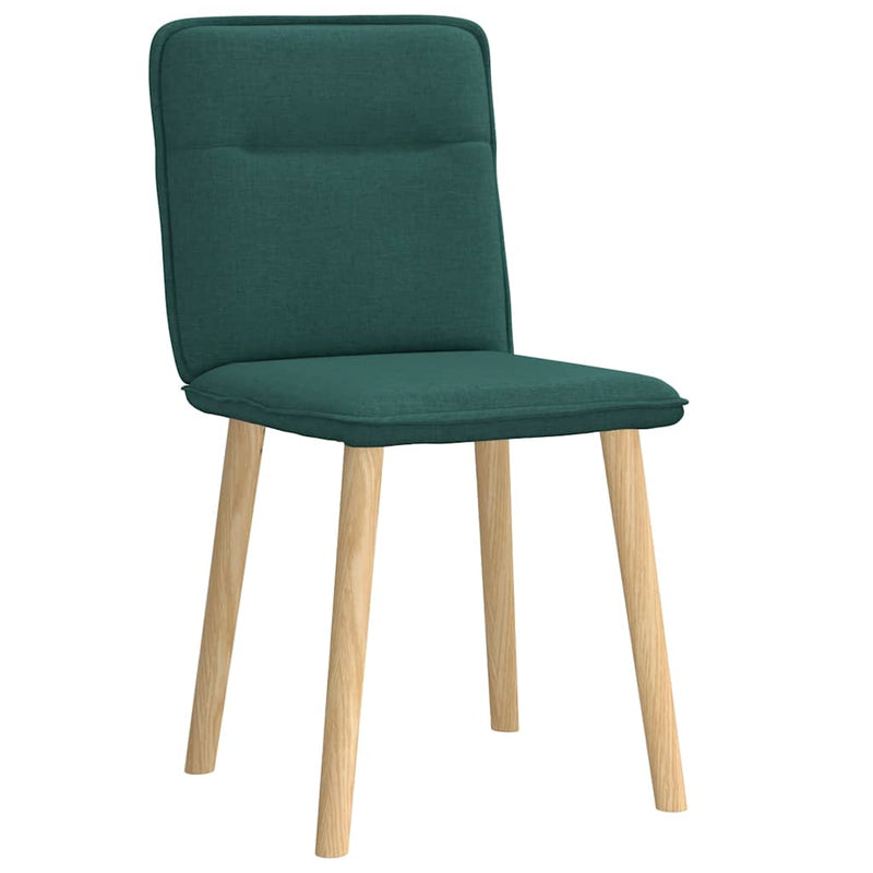 Scaune de bucătărie, 2 buc., verde închis, material textil