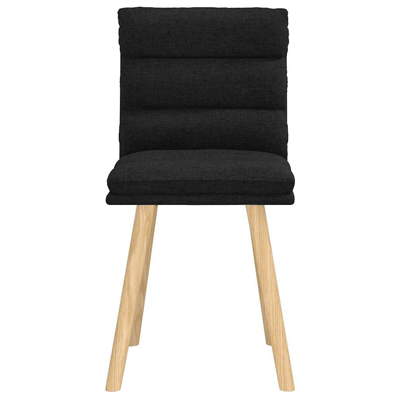 Scaune de bucătărie, 2 buc. negru, textil