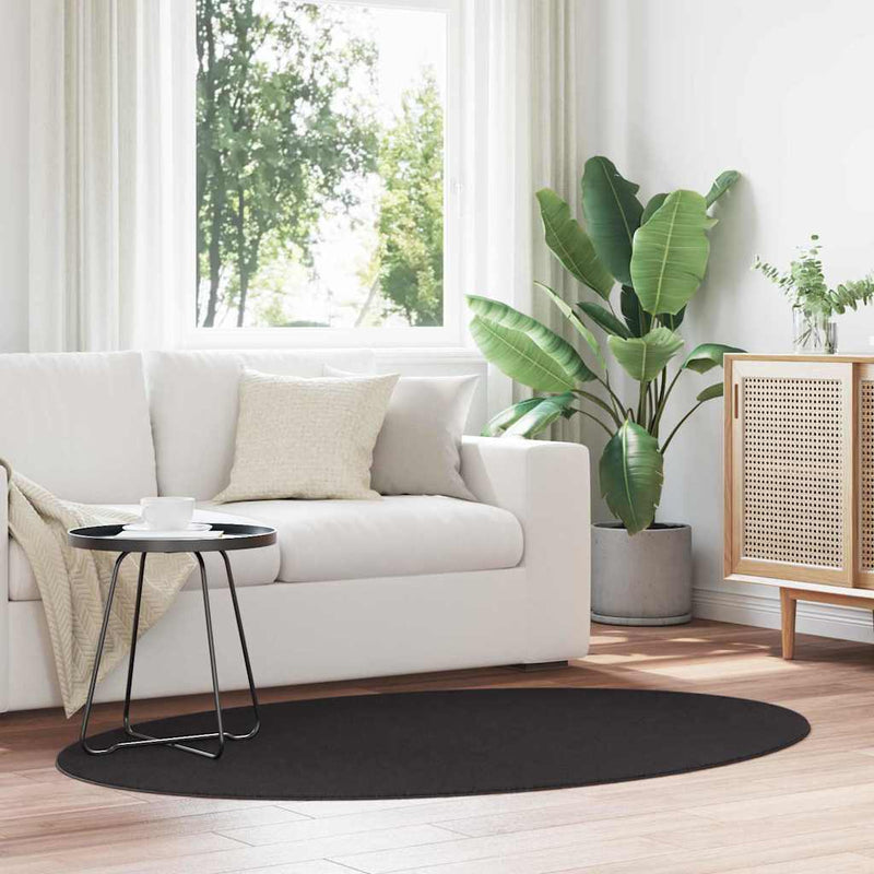 Covor HUARTE Negru 100 x 200 cm 100% Polyester
