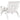 Scaun Adirondack de grădină alb 75x77x77 cm lemn masiv de pin
