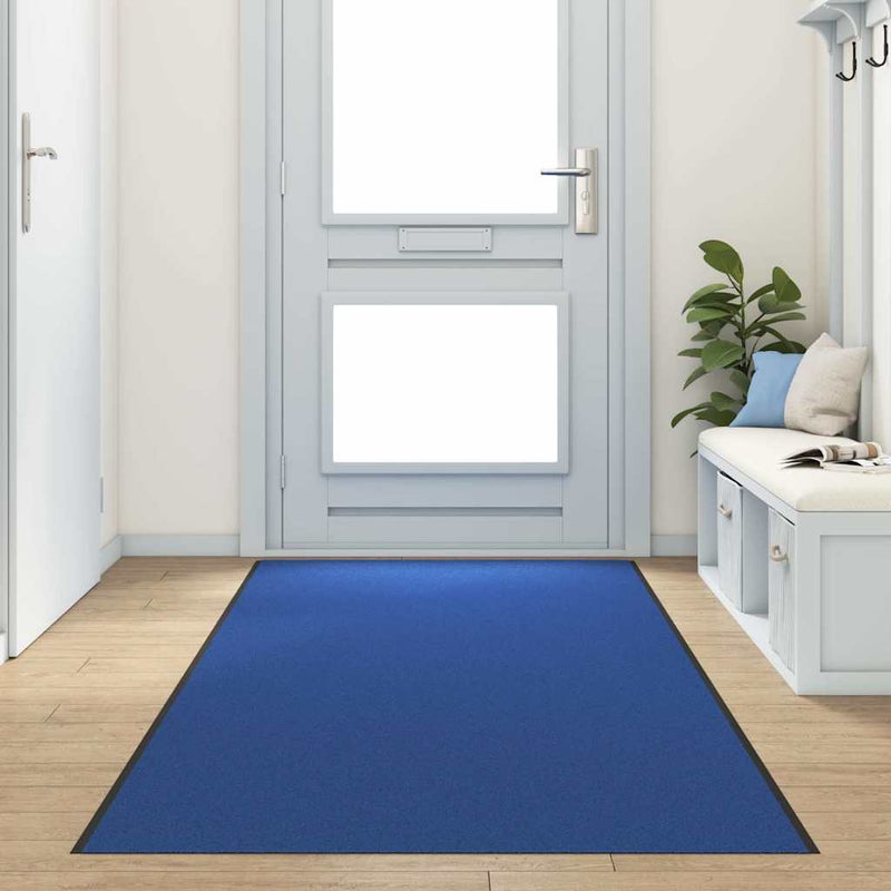 Covoraș de intrare Albastru și Negru 120 x 350 cm