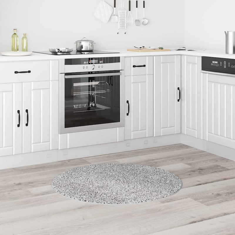 Covor Shaggy Antiderapant Gri 90 x 90 cm PP