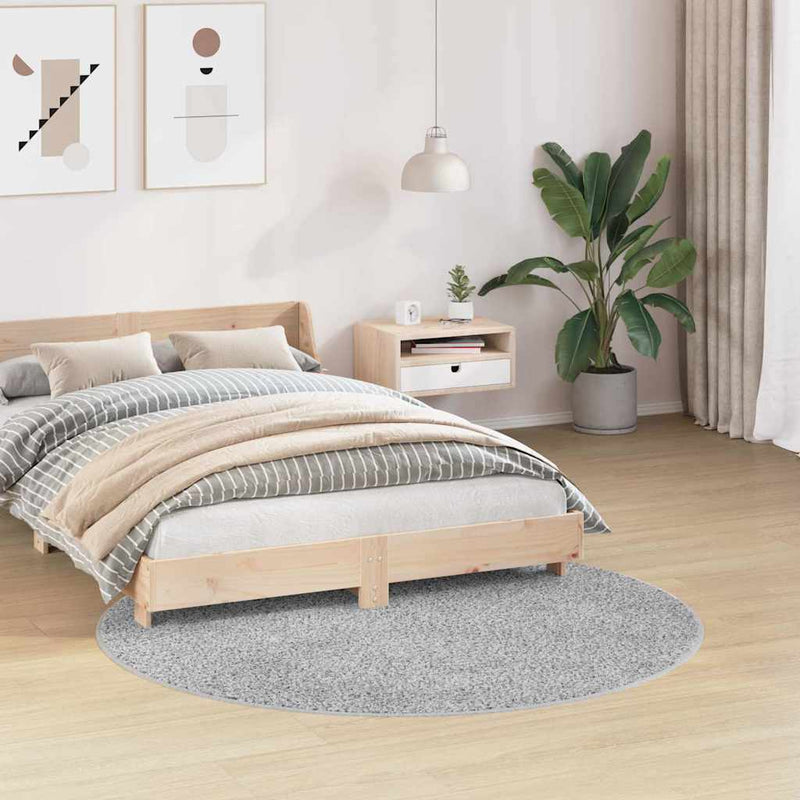 Covor Shaggy Antiderapant Gri 160 x 160 cm PP