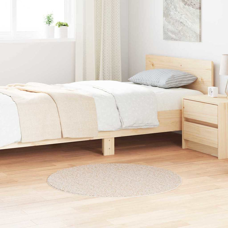 Covor Shaggy Antiderapant Crem 90 x 90 cm PP