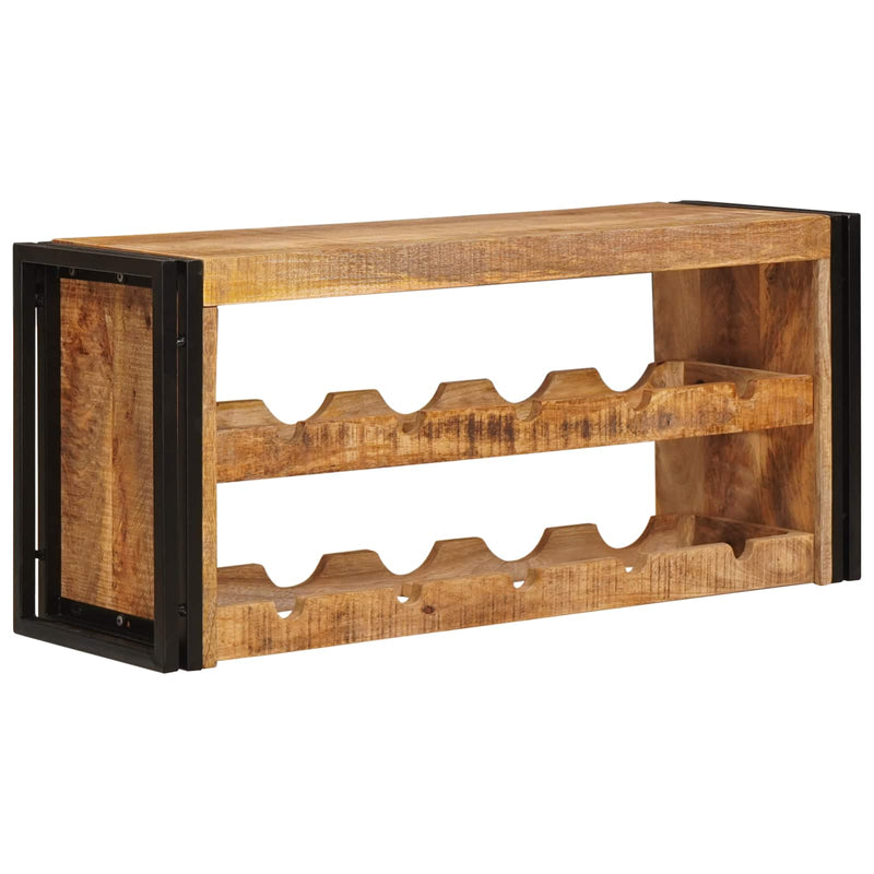 Raft pentru vin 100 x 45 x 33 cm Lemn de Mango Solid și Şlefuit