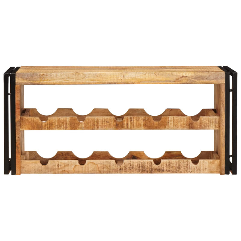 Raft pentru vin 100 x 45 x 33 cm Lemn de Mango Solid și Şlefuit