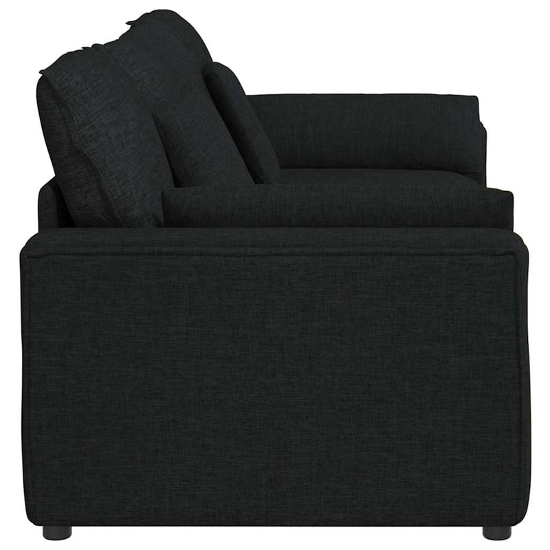 Canapea modulară cu perne, negru