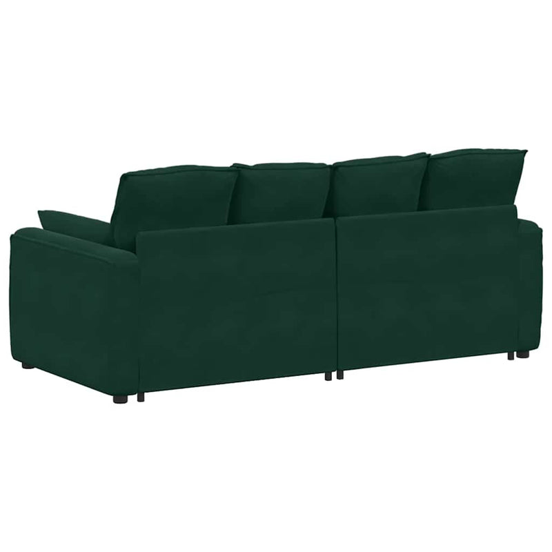 Canapea modulară cu perne, verde închis