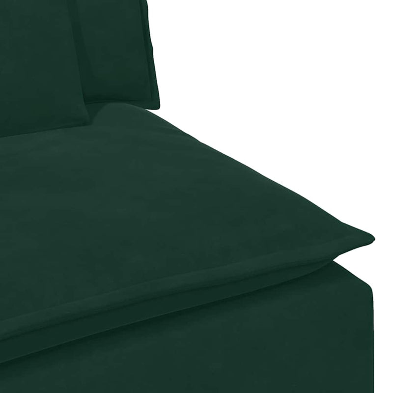 Canapea modulară cu perne, verde închis