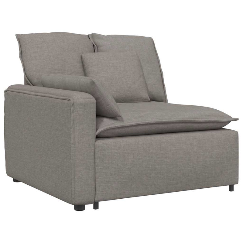 Canapea modulară cu perne, gri taupe, textil