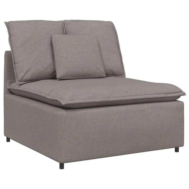 Canapea modulară cu perne, gri taupe, textil
