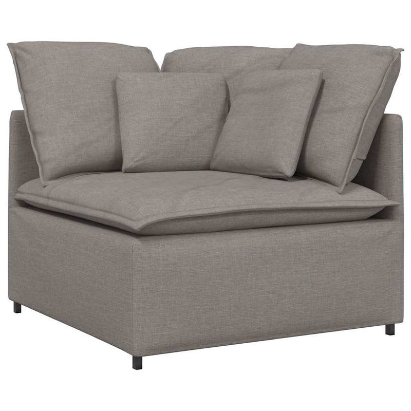 Canapea modulară cu perne, gri taupe, textil