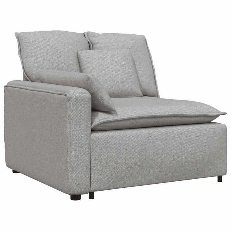 Canapea modulară cu perne, gri nor, textil