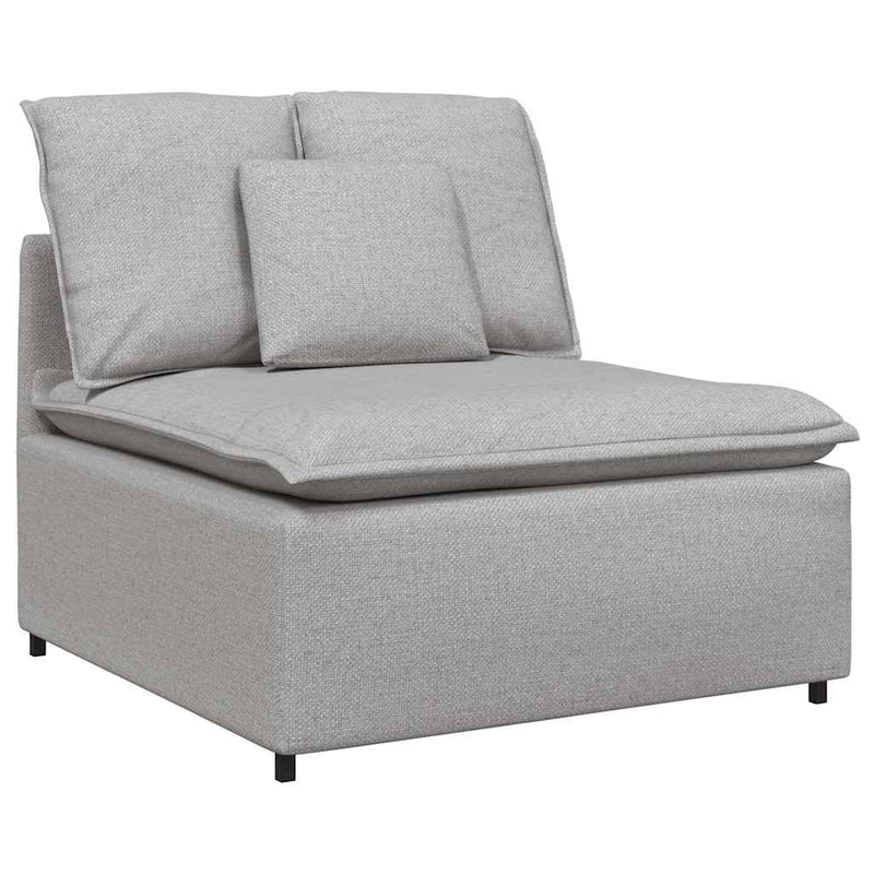 Canapea modulară cu perne, gri nor, textil