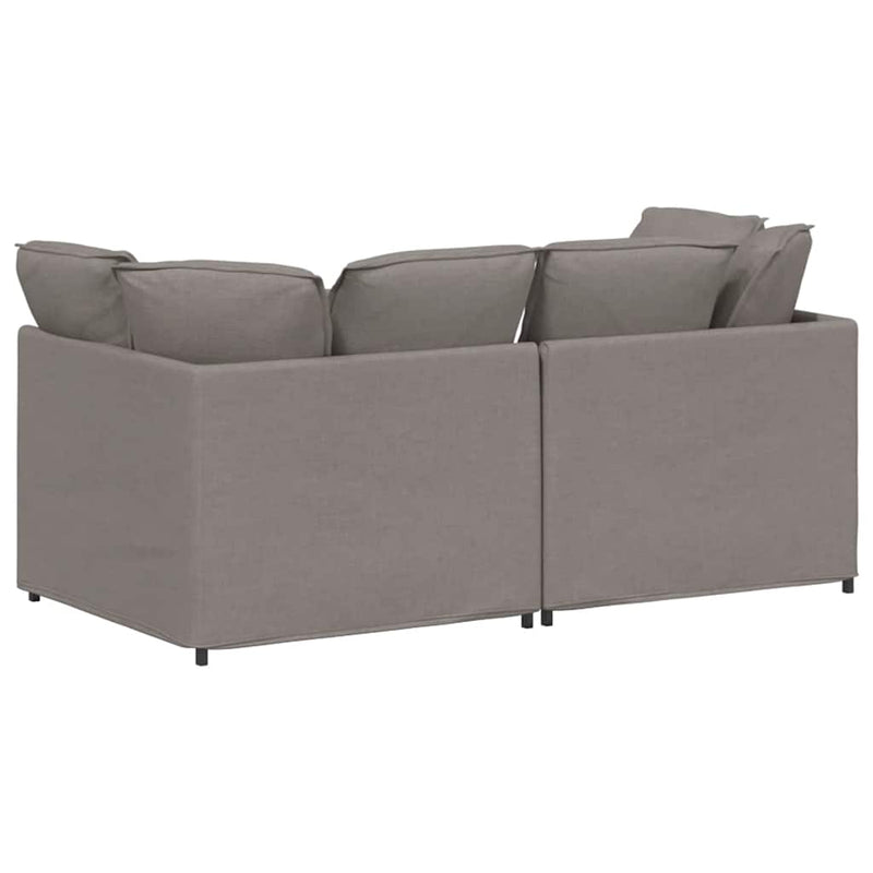 Canapea modulară cu perne, gri taupe, textil