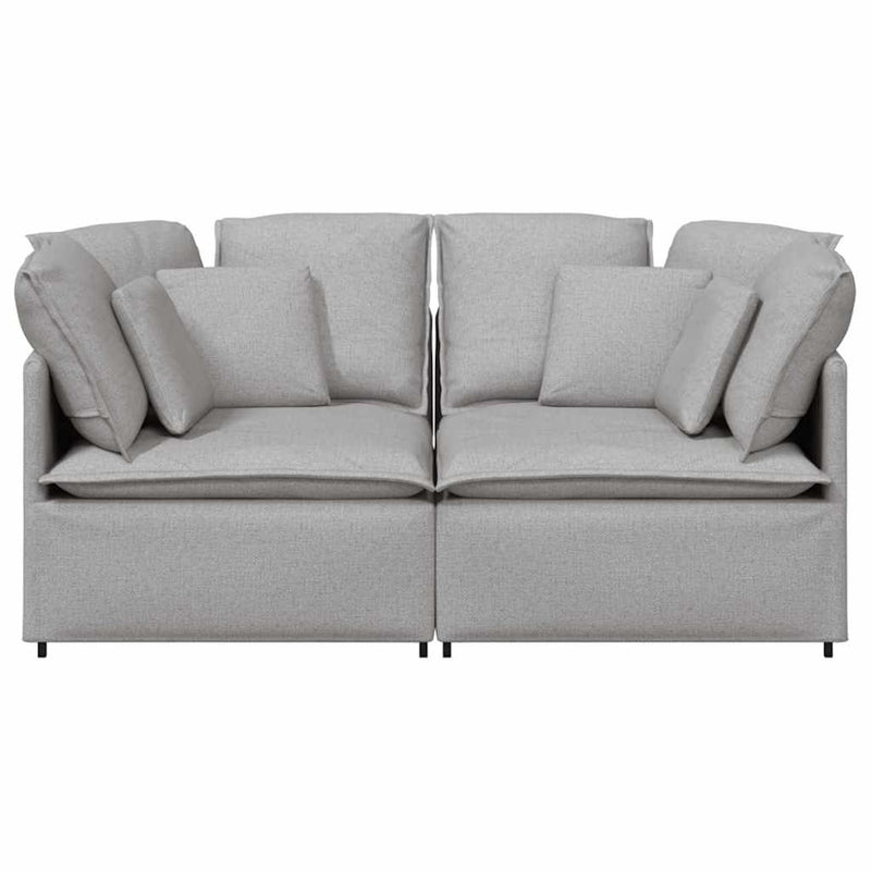 Canapea modulară cu perne, gri nor, textil