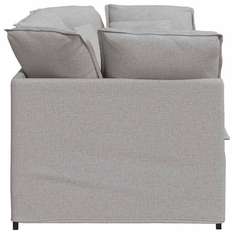 Canapea modulară cu perne, gri nor, textil