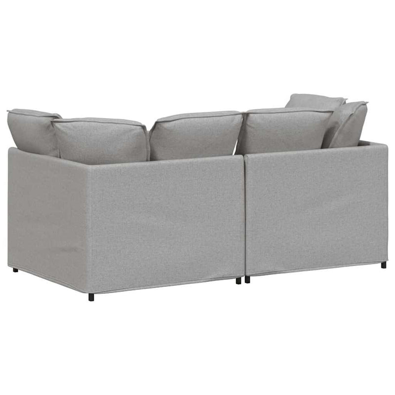 Canapea modulară cu perne, gri nor, textil