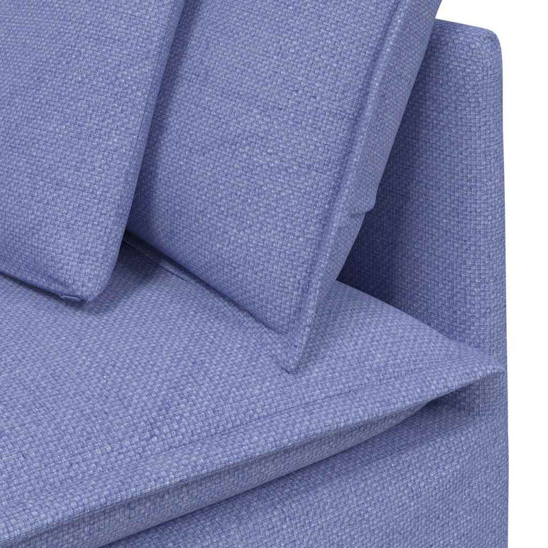 Canapea modulară cu perne, albastru jeans, textil