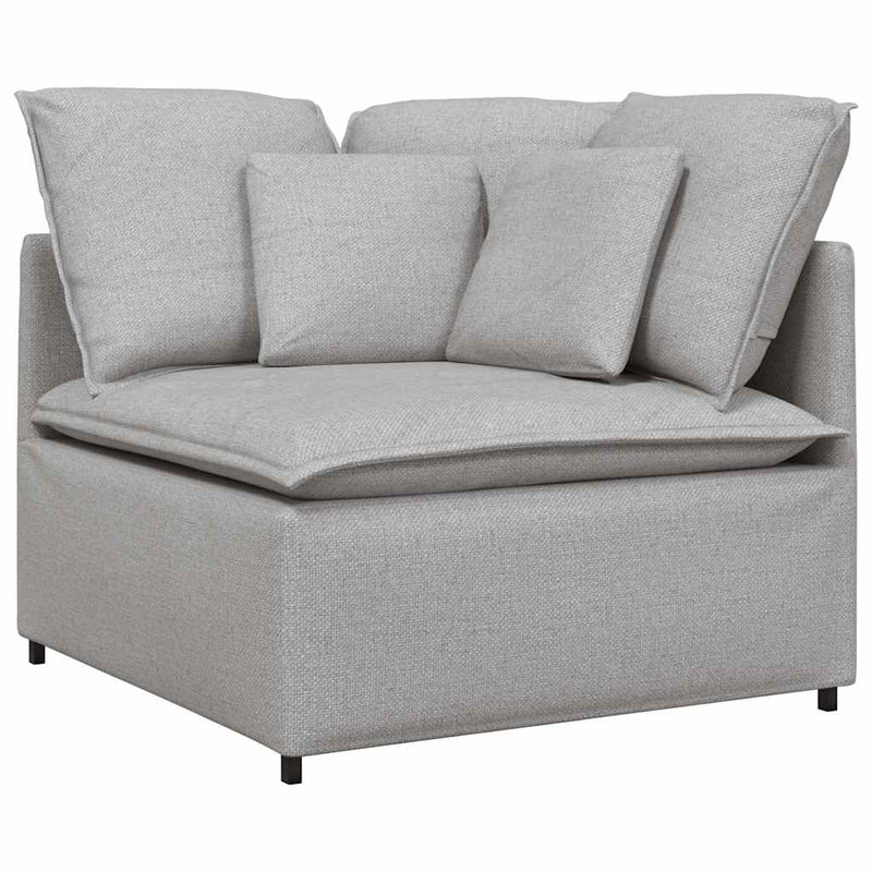 Canapea modulară cu perne, gri nor, textil