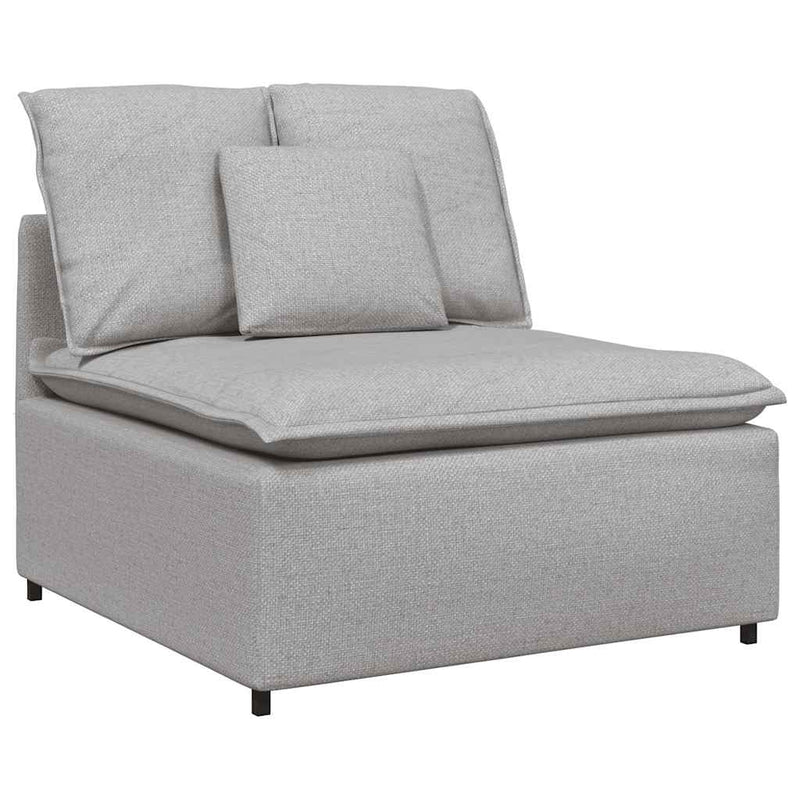 Canapea modulară cu perne, gri nor, textil