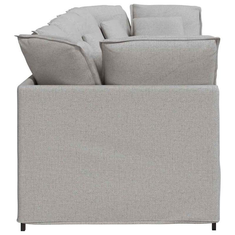Canapea modulară cu perne, gri nor, textil