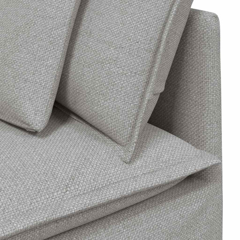 Canapea modulară cu perne, gri nor, textil