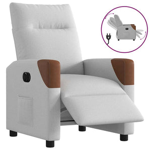 Scaun reclinabil electric Cloud Grey Fabric